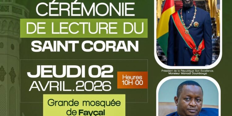 Dernière minute : report au jeudi 02 avril 2026 de la cérémonie de lecteur du Saint Coran en hommage au président Mamadi Doumbouya